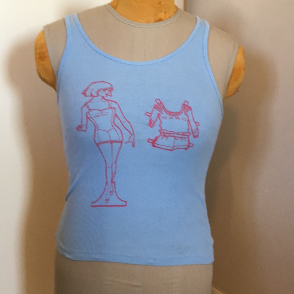 Marc Jacobs blue ribbed tank top, XS